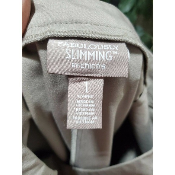 Fabulously Slimming Women Khaki Cotton & Polyester Mid Rise Straight Leg Pant 1 - Picture 2 of 9